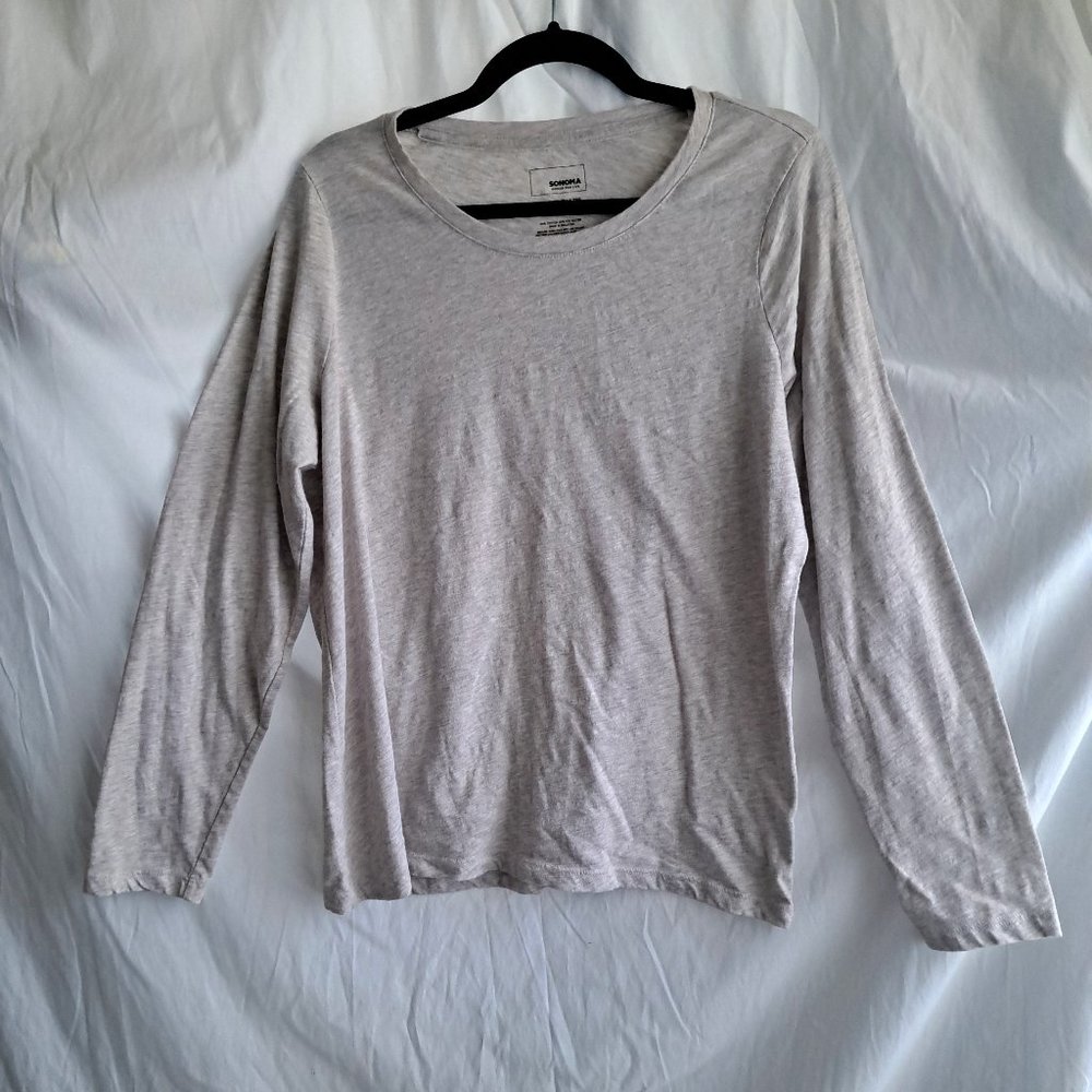 Sonoma, XL, Tan, The Everyday Tee, Long Sleeve